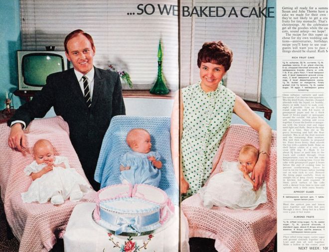 Родители Шейла и Барри Торнс в журнале «Женщина» в 1969 году