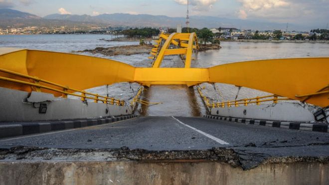 Damaged bridge