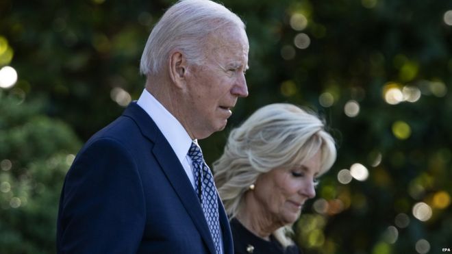 US President Joe Biden and his wife Jill Biden visit Buffalo after mass shooting targeted black people