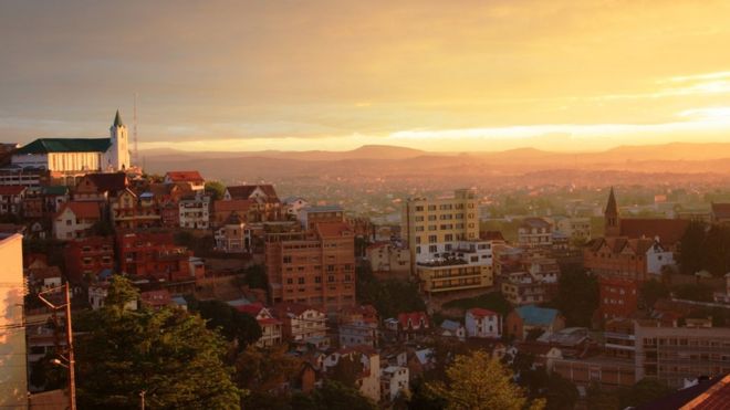 The rooftops of Madagascar's capital Antananarivo