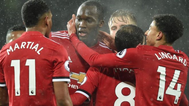Manchester United celebrate
