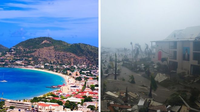 До и после: фото и видео с острова Сен-Мартен, сильно разрушенного ураганом "Ирма".