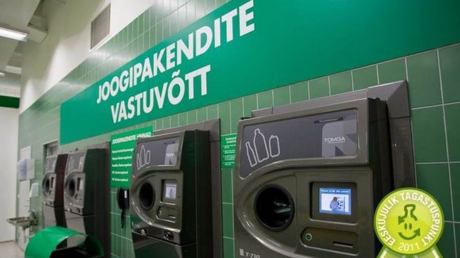 Автомат для хранения контейнеров для напитков, Эстония