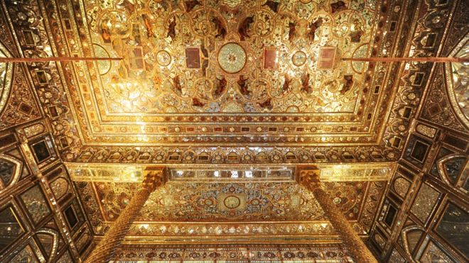Interior of the Golestan Palace in Tehran
