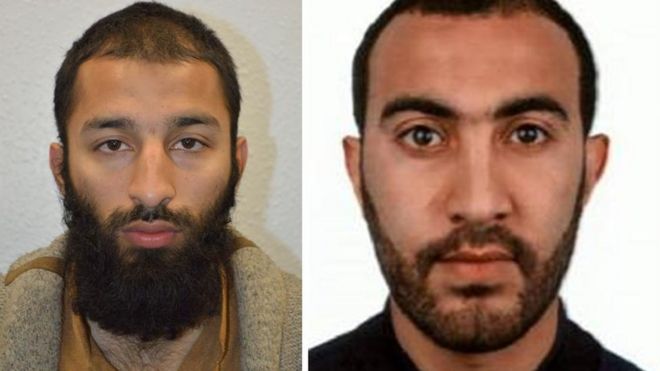 Los atacantes Khuram Shazad Butt (izquierda) y Rachid Redouane (derecha).