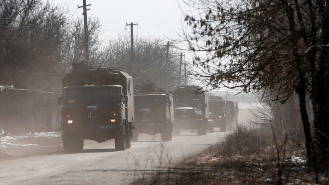 Convoy of Russian troops