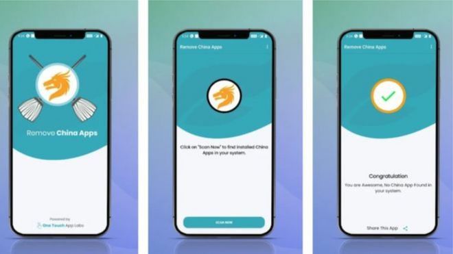 “移除中国”手机应用协助用户移除手机上的中国制造手机软件（Credit: One Touch Apps）