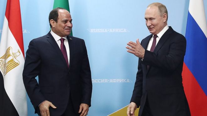 俄罗斯总统普京与埃及总统塞西
