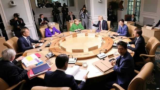 Круглый стол лидеров G7 в Квебеке