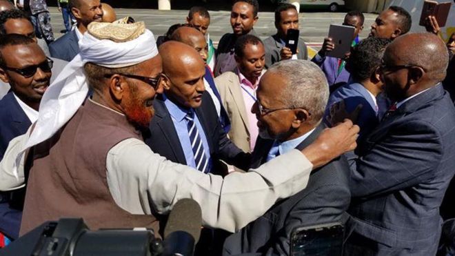 Addis Ababa oo maanta lagu soo dhaweeyay guddoomiyaha ONLF iyo mas'uuliyiin ka tirsan guddiga fulinta ee jabhadda