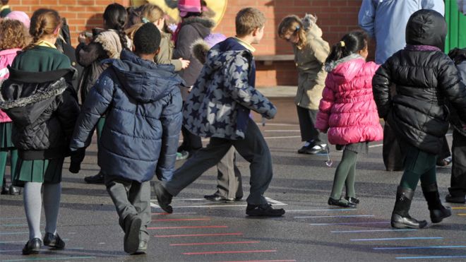 Типовой образ детей на детской площадке начальной школы