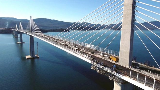 El puente Peljesac, en Croacia.