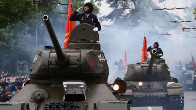 Russian tank in Crimea, 2020