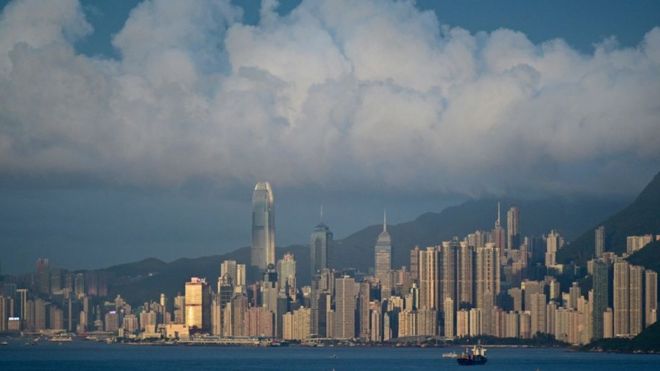 На этом снимке, сделанном 13 июня 2019 года, показаны общие виды горизонта Гонконга.