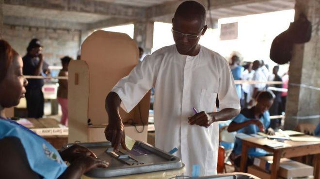 One man dey vote for Sierra Leone election
