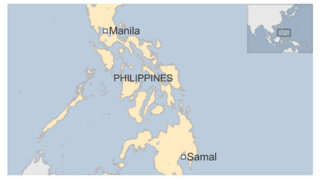 Карта острова Самал на Филиппинах