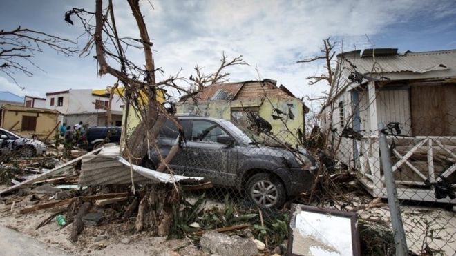 The aftermath of the storm in Saint-Martin (07 September 2017)