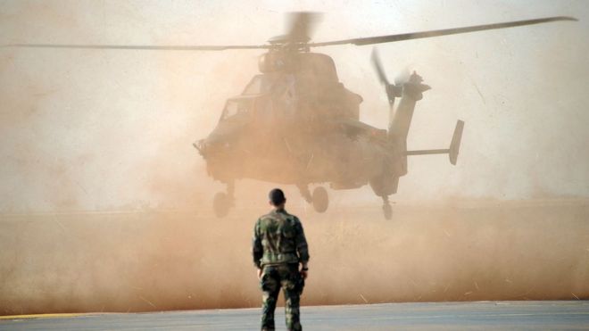 A French Tiger helicopter in Mali, 2013