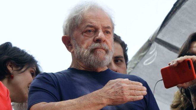 Lula antes de entrar en cárcel.