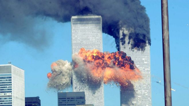 Ataque contra las torres gemelas.