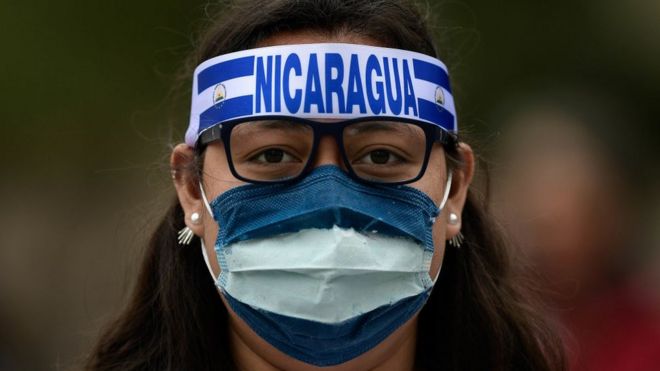 Manifestante nicaragüense.