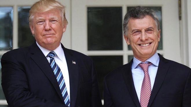 Donald Trump y Mauricio Macri en la Casa Blanca.