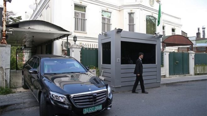 Saudi consul's residence in Istanbul - now part of the investigation into the disappearance of Saudi journalist Jamal Khashoggi, 16 October 2018