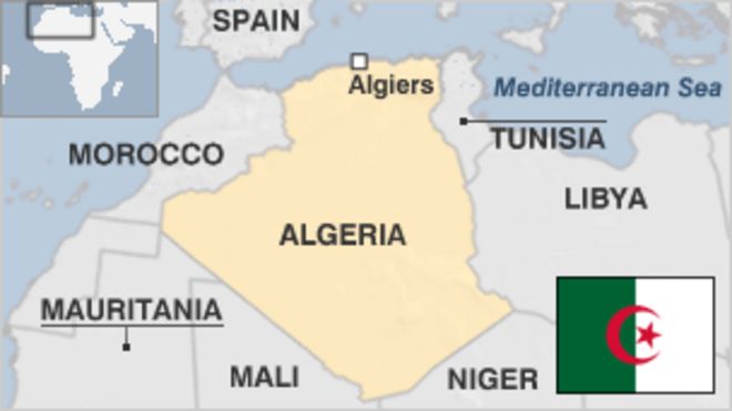 Карта Алжира