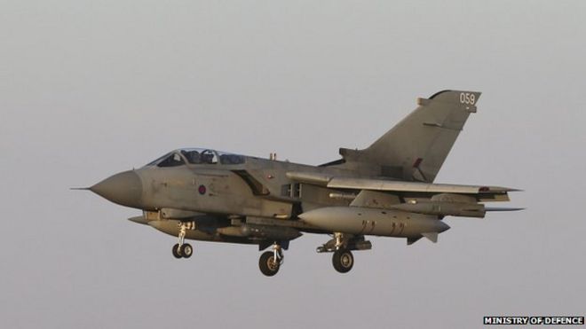 RAF Tornado возвращается в RAF Akrotiri на Кипре в 2014 году