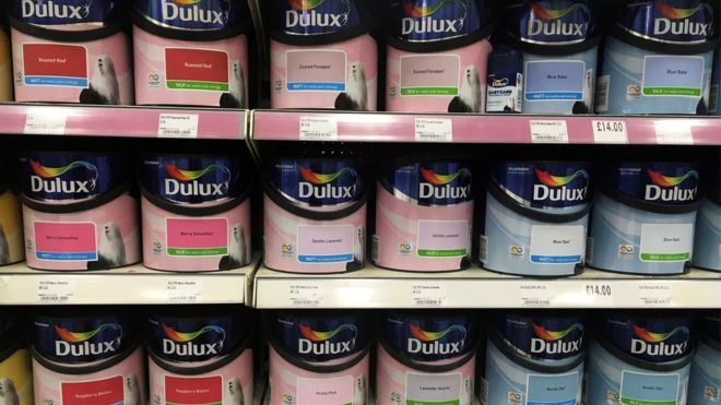 Банки с краской Dulux