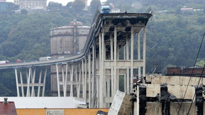 Image result for Menteri Dalam Negeri Italia mengatakan sekitar 30 orang tewas di jembatan runtuh