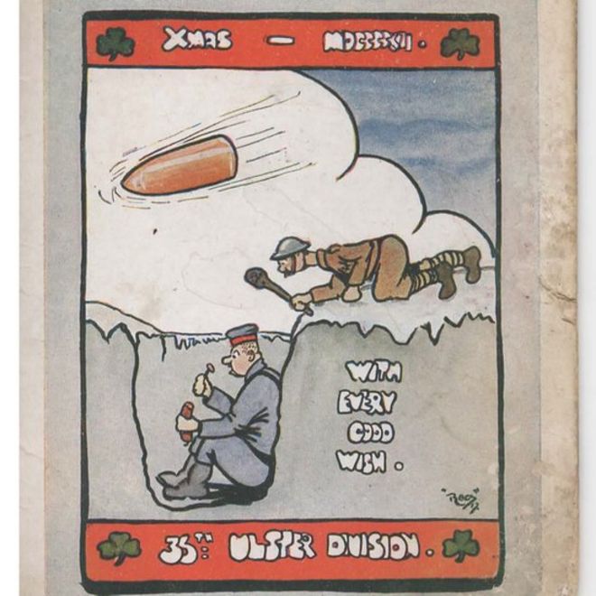 Старая открытка с празднованием 36-й Ольстерской дивизии