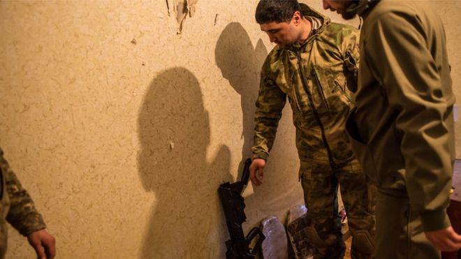 Украинские военные в Авдеевке