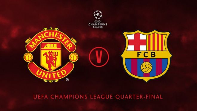 Manchester United go play Barcelona for di quater finals of di UEFA Champions League