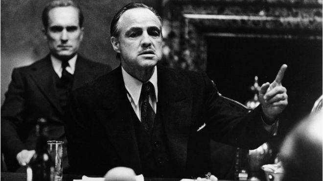 Hình ảnh Bố già Vito Corleone trong phim của đạo diễn F.F. Coppola