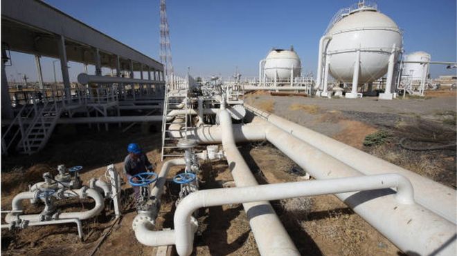 خط أنابيب حقل باي حسين في كركوك الذي ينقل النفط إلى ميناء جيهان التركي