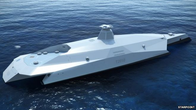 Внешний вид военного корабля 2050 года