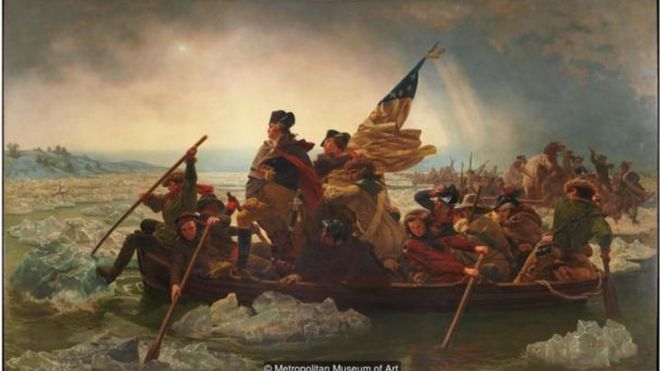 'Washington vượt sông Delaware' của Emanuel Leutze.