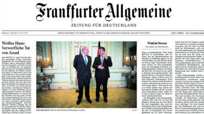 Frankfurter Allgemeine Zeitung титульный лист