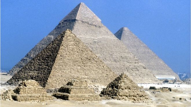The Pyramids of Giza, Egypt.