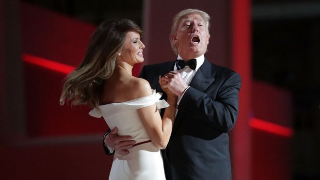 Donald Trump y su esposa