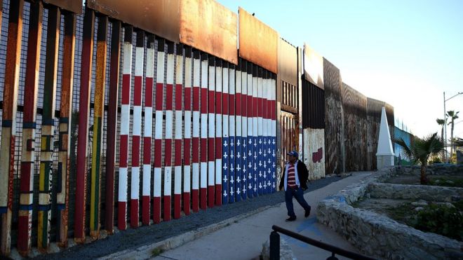 Стена между США и Мексикой