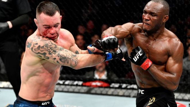 Image result for Nigeria's Kamaru Usman Beats Colby Covington To Retain UFC Welterweight Title (Video)