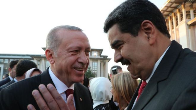 Nicolás Maduro y Recep Tayyip Erdogan.
