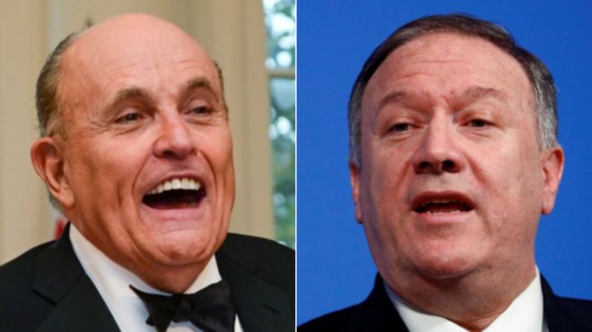 Rudy Giuliani and Mike Pompeo