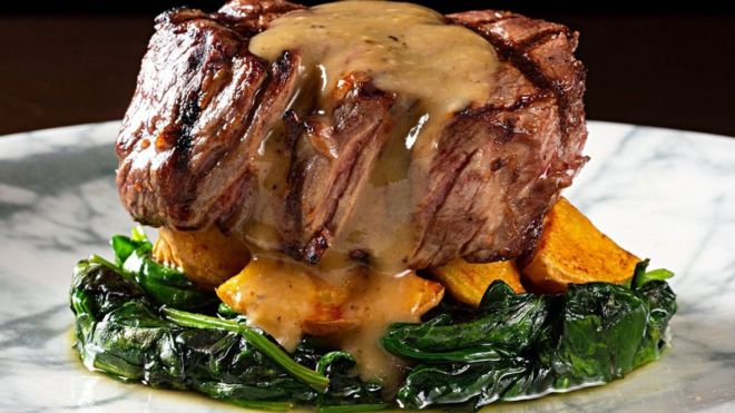 A fillet steak on a plate
