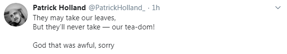 Твит Патрика о чае