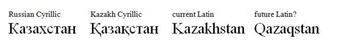 Различия казахского алфавита во всем его алфавите очень запутанные.