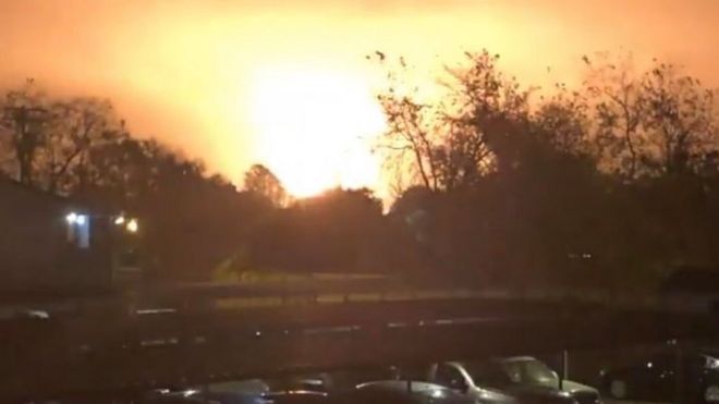 An explosion at a chemical blast in Texas