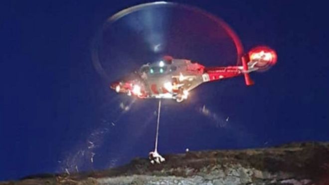 North Berwick Law airlift